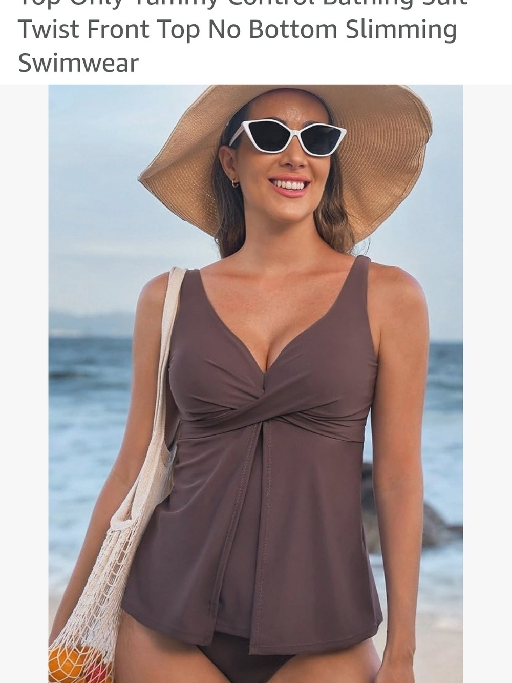 Twist-Front Tankini Top